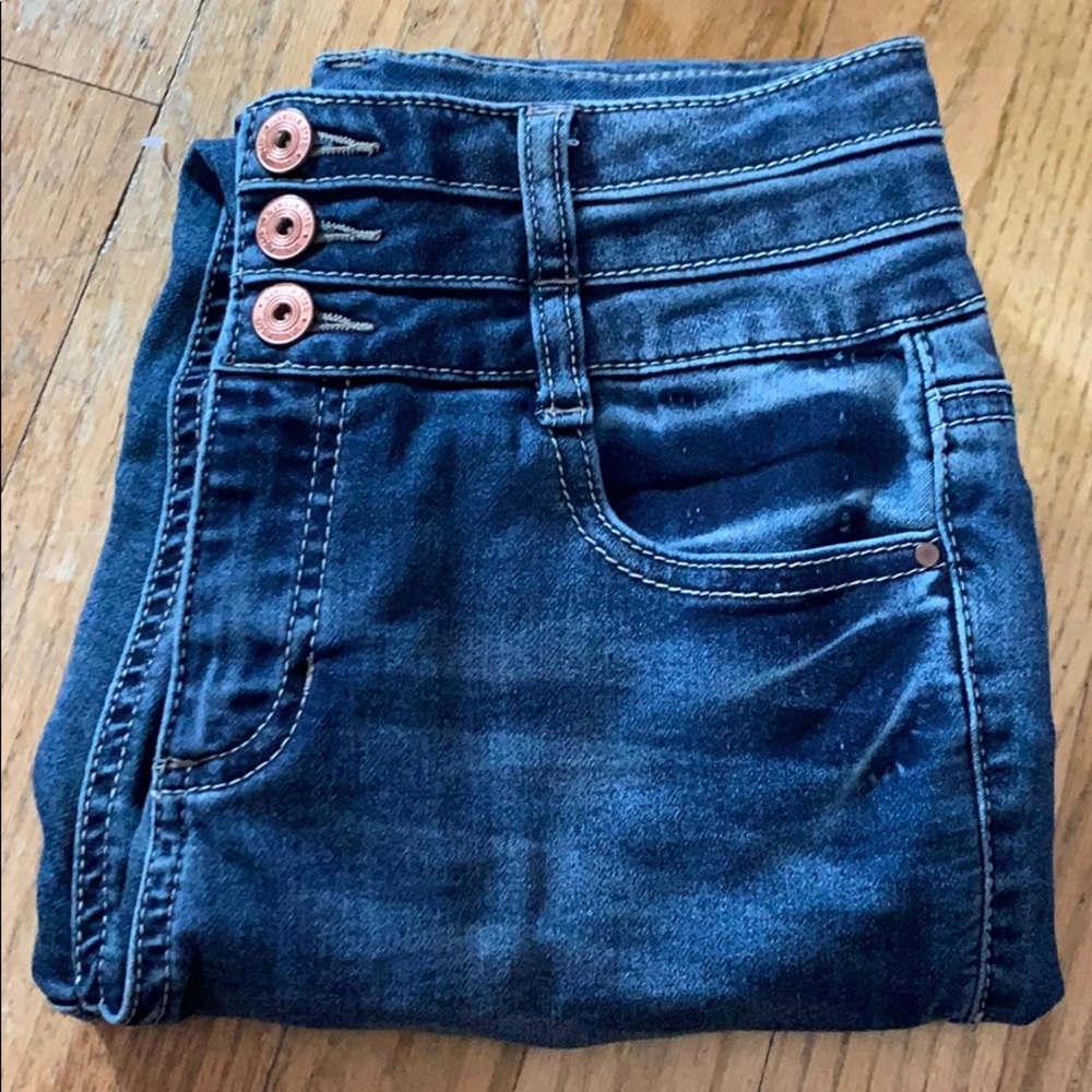 High rise skinny jeans